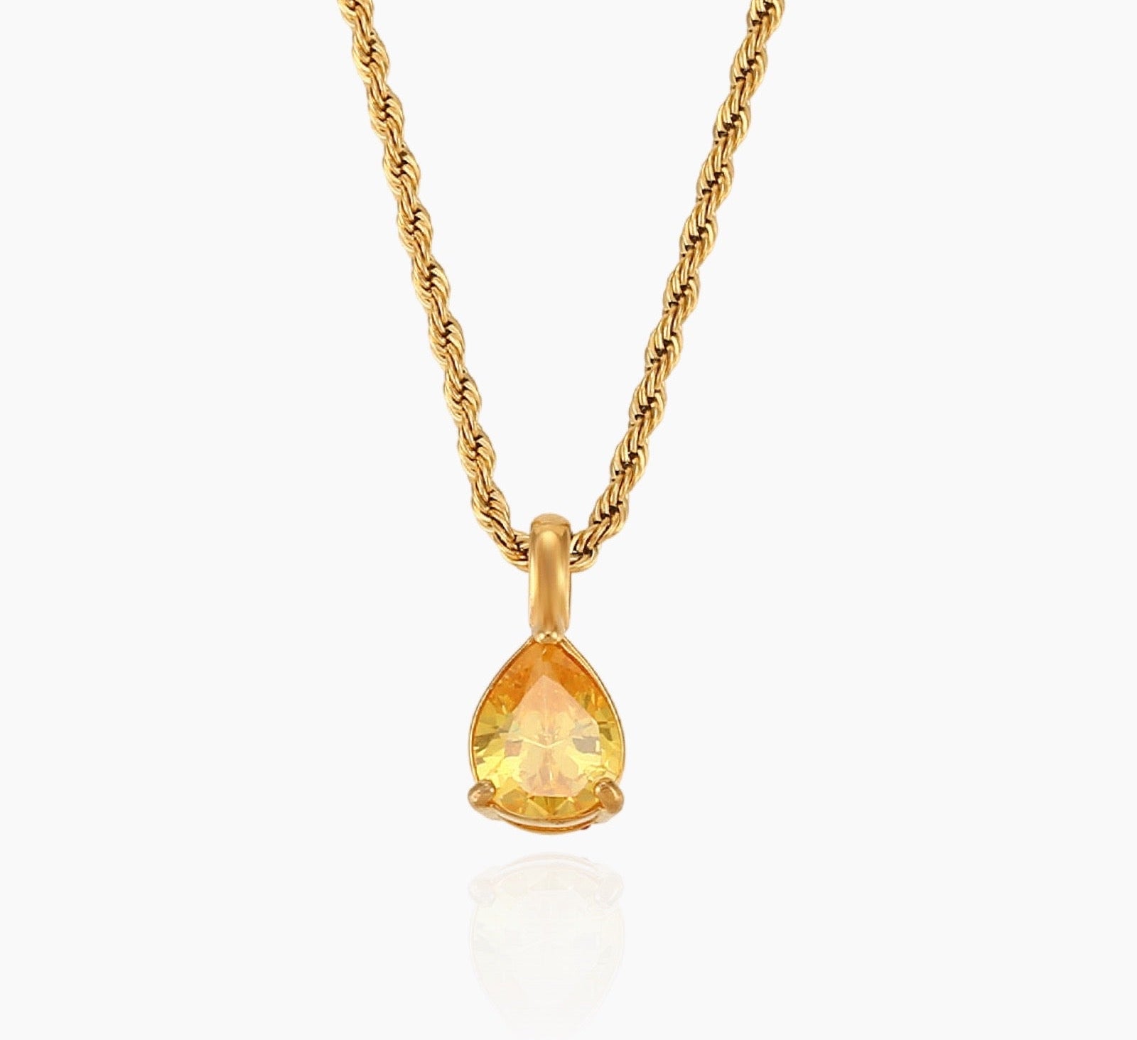 Virelle-Necklace-Virelle | Dames Ketting – Edelsteen Hanger, Geboortesteen Ontwerp, Fijne Verstelbare Ketting