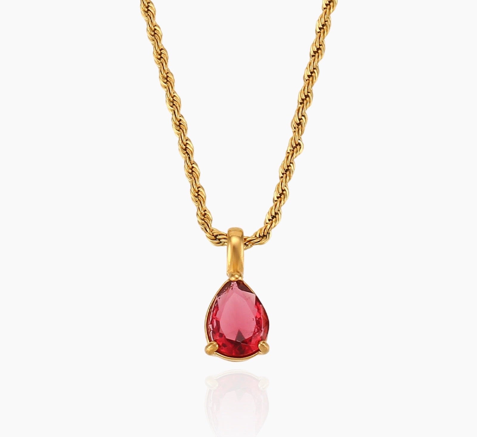 Virelle-Necklace-Virelle | Dames Ketting – Edelsteen Hanger, Geboortesteen Ontwerp, Fijne Verstelbare Ketting