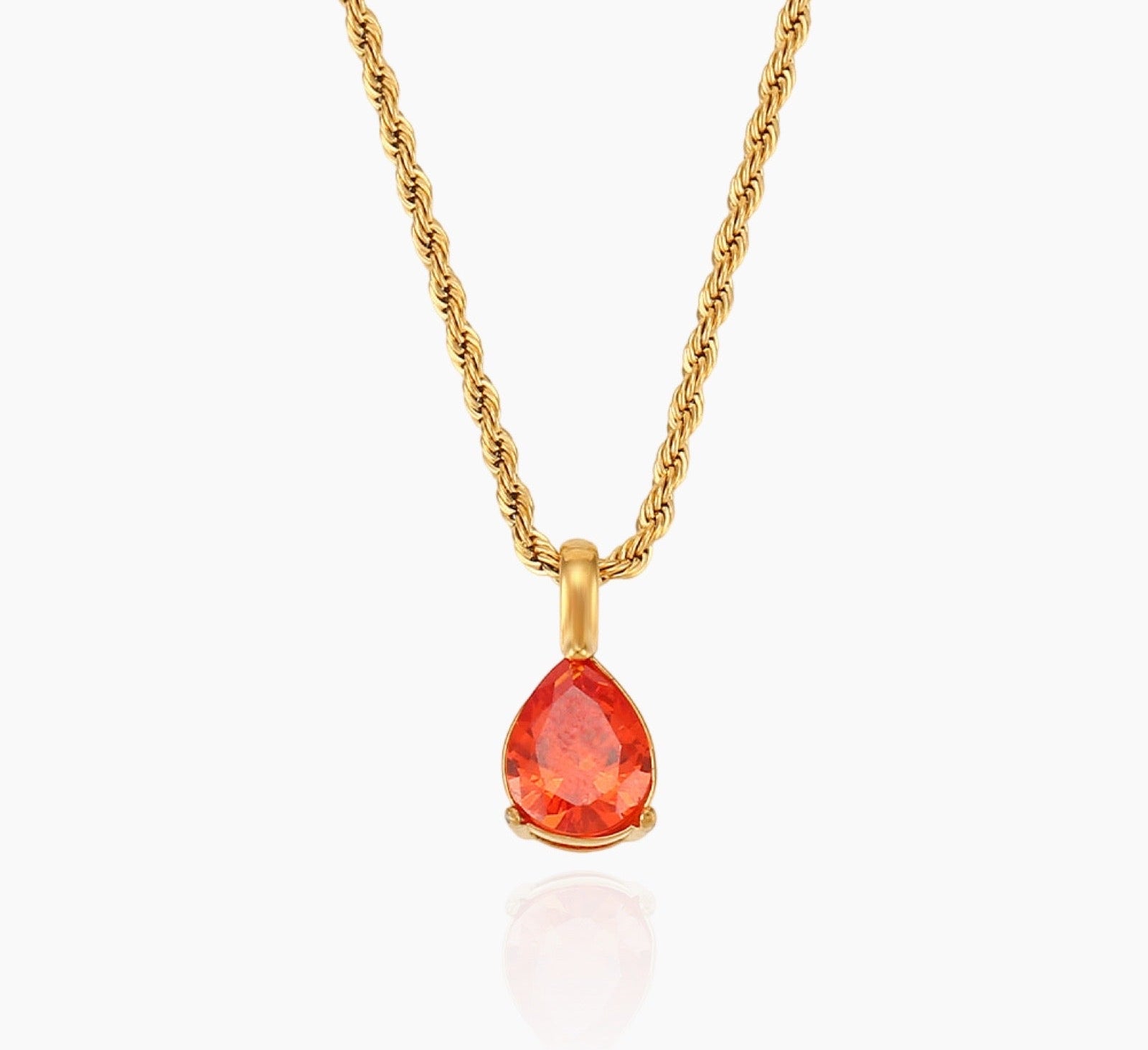 Virelle-Necklace-Virelle | Dames Ketting – Edelsteen Hanger, Geboortesteen Ontwerp, Fijne Verstelbare Ketting