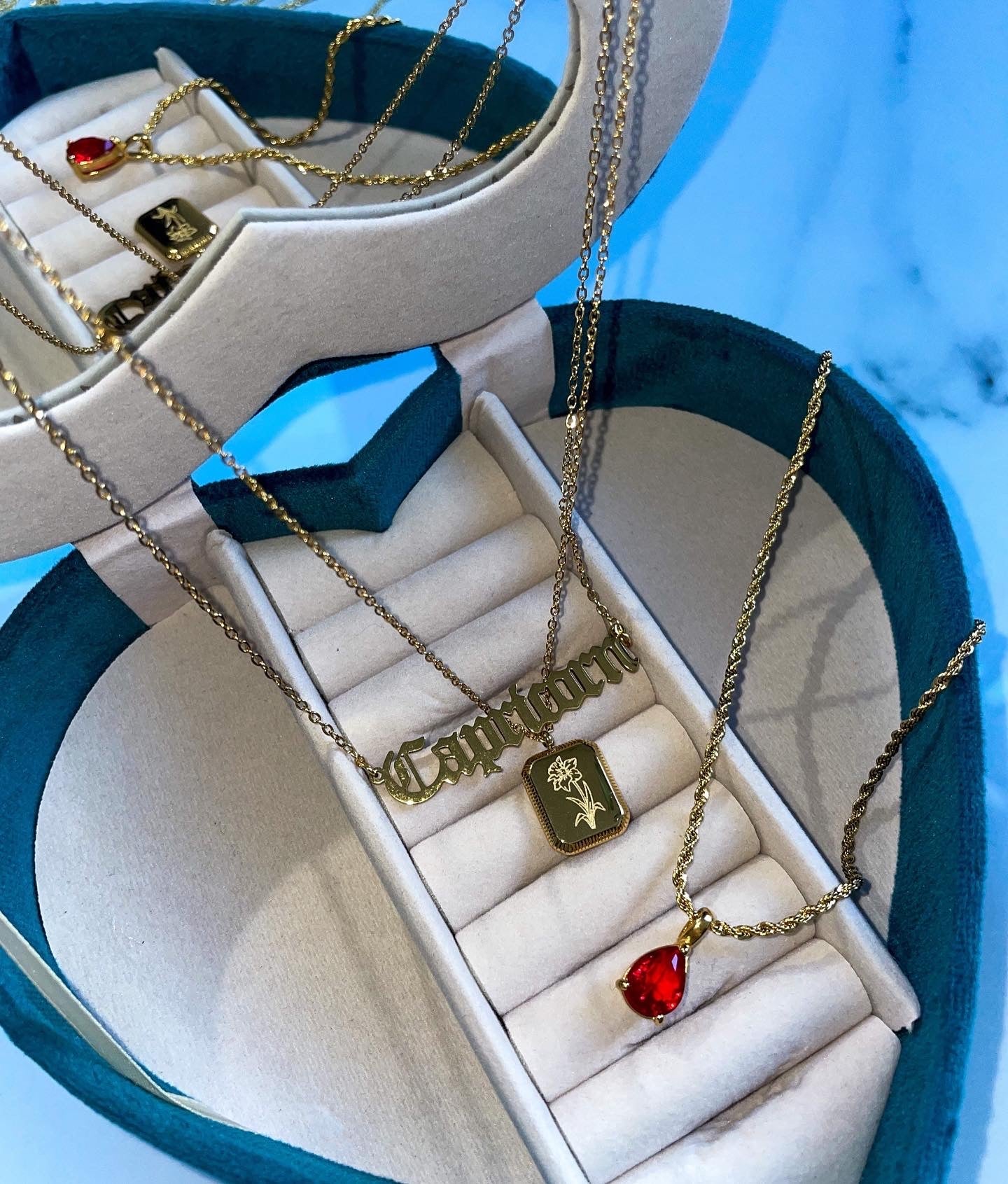 Virelle-Necklace-Virelle | Dames Ketting – Edelsteen Hanger, Geboortesteen Ontwerp, Fijne Verstelbare Ketting