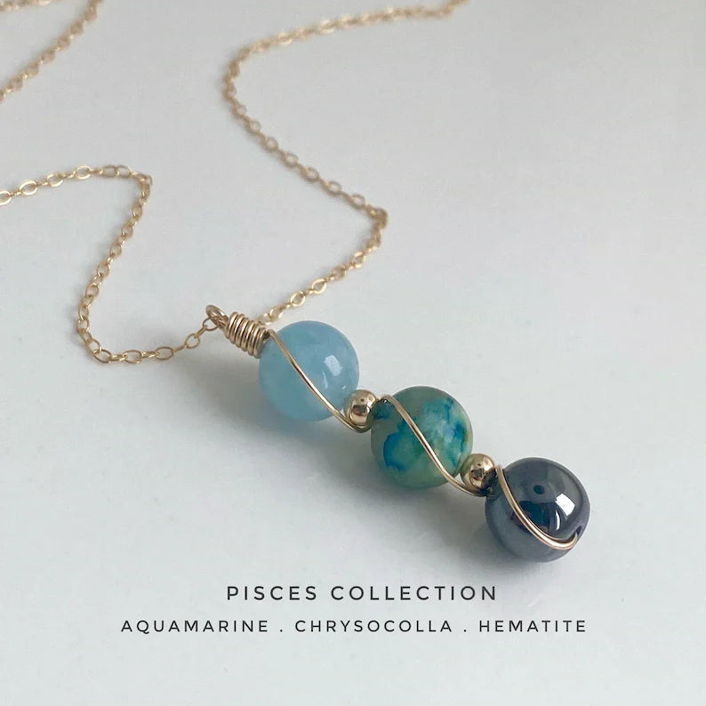 Virelle-Necklace-Virelle | Dames Ketting – Geboortesteen Siersteen, Bolvormige Hanger, Verstelbare Ketting