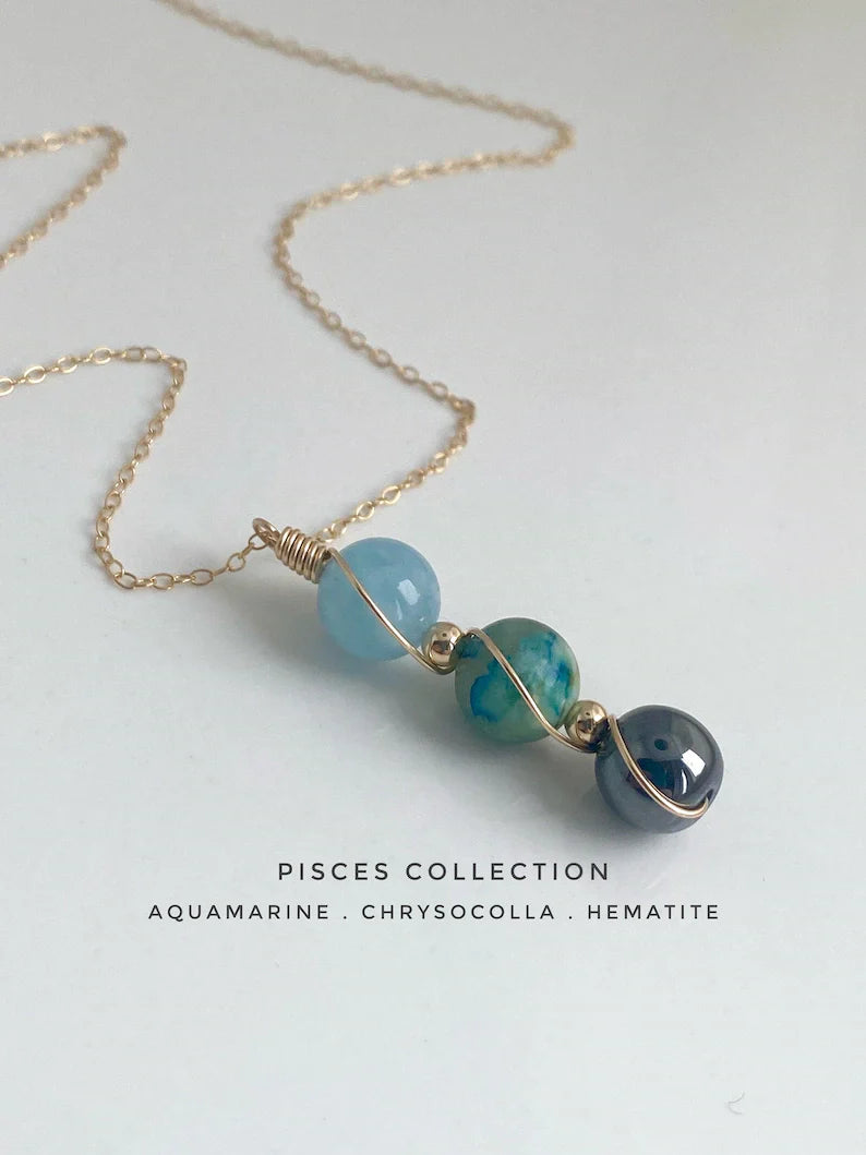 Virelle-Necklace-Virelle | Dames Ketting – Geboortesteen Siersteen, Bolvormige Hanger, Verstelbare Ketting