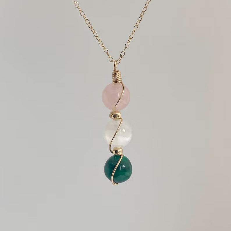 Virelle-Necklace-Virelle | Dames Ketting – Geboortesteen Siersteen, Bolvormige Hanger, Verstelbare Ketting