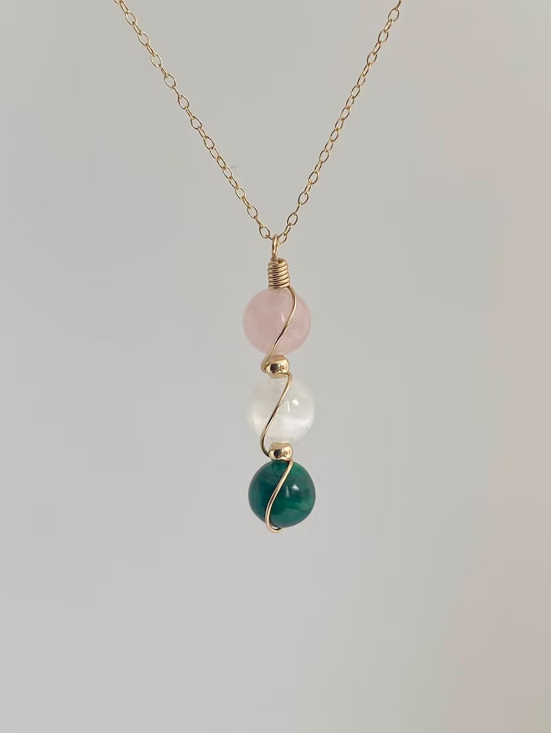 Virelle-Necklace-Virelle | Dames Ketting – Geboortesteen Siersteen, Bolvormige Hanger, Verstelbare Ketting