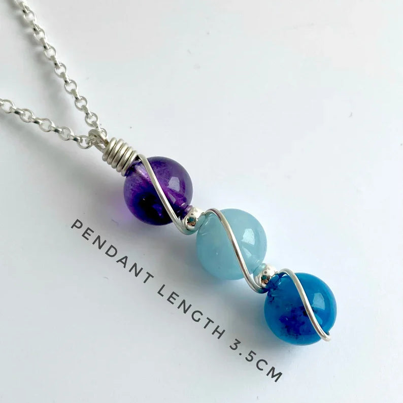 Virelle-Necklace-Virelle | Dames Ketting – Geboortesteen Siersteen, Bolvormige Hanger, Verstelbare Ketting