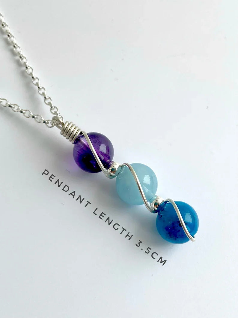Virelle-Necklace-Virelle | Dames Ketting – Geboortesteen Siersteen, Bolvormige Hanger, Verstelbare Ketting