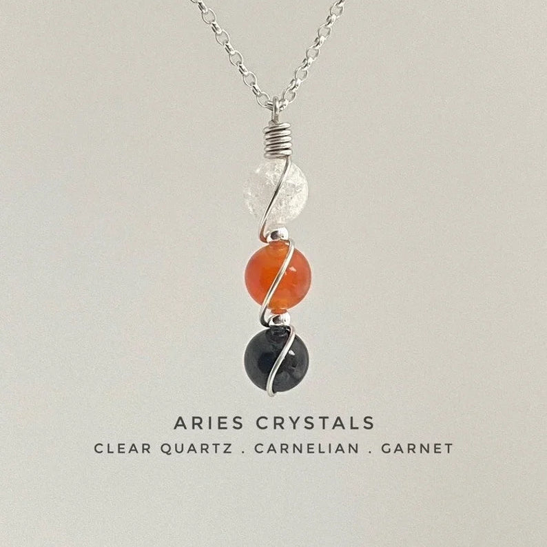 Virelle-Necklace-Virelle | Dames Ketting – Geboortesteen Siersteen, Bolvormige Hanger, Verstelbare Ketting