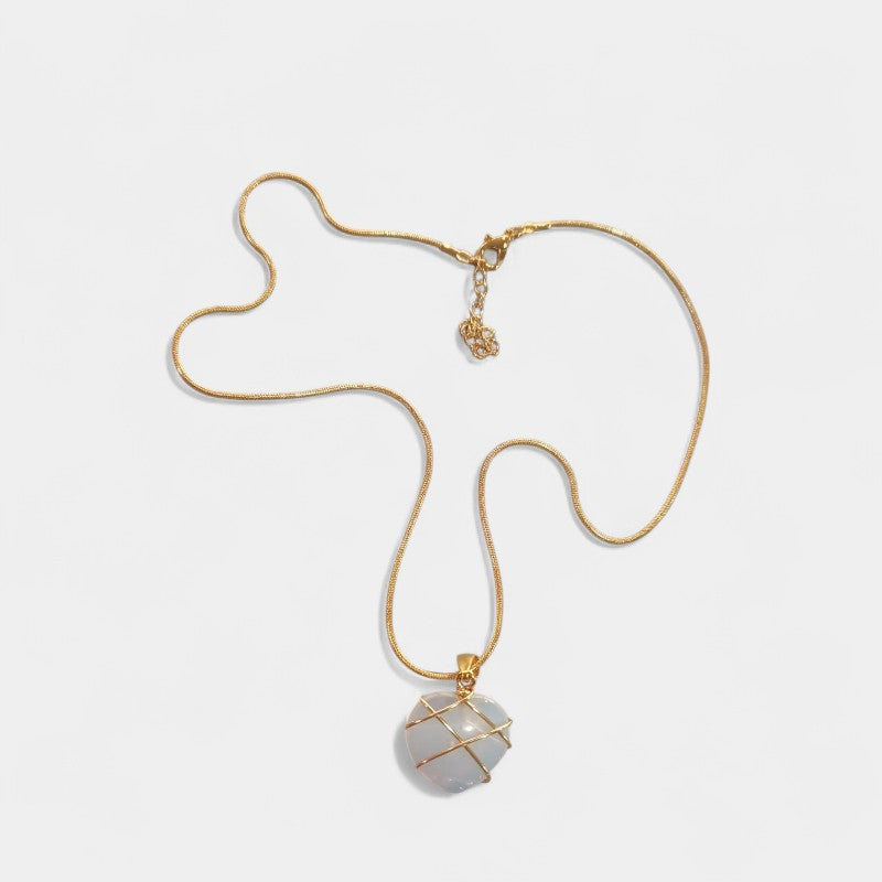 Virelle-Necklace-Virelle Ketting - Cartoon princess love girl moonstone necklace