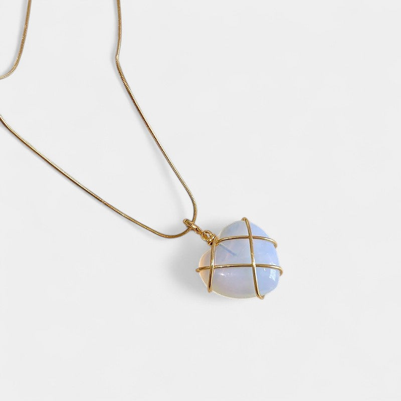 Virelle-Necklace-Virelle Ketting - Cartoon princess love girl moonstone necklace