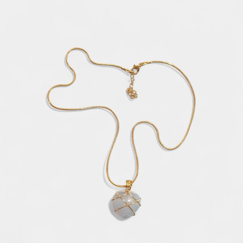 Virelle-Necklace-Virelle Ketting - Cartoon princess love girl moonstone necklace