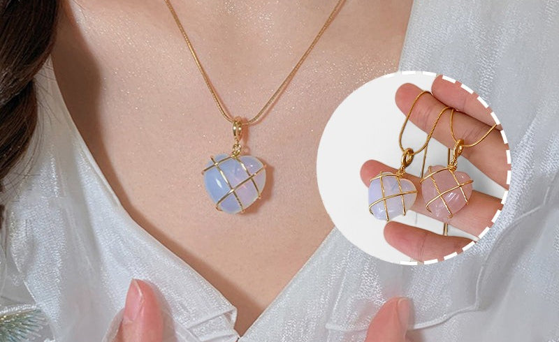 Virelle-Necklace-Virelle Ketting - Cartoon princess love girl moonstone necklace