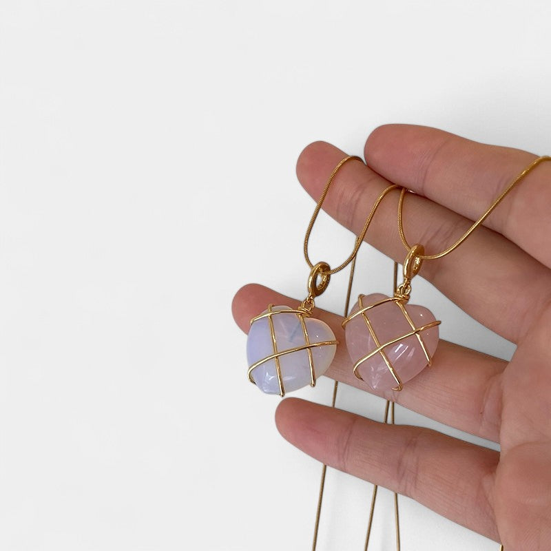 Virelle-Necklace-Virelle Ketting - Cartoon princess love girl moonstone necklace