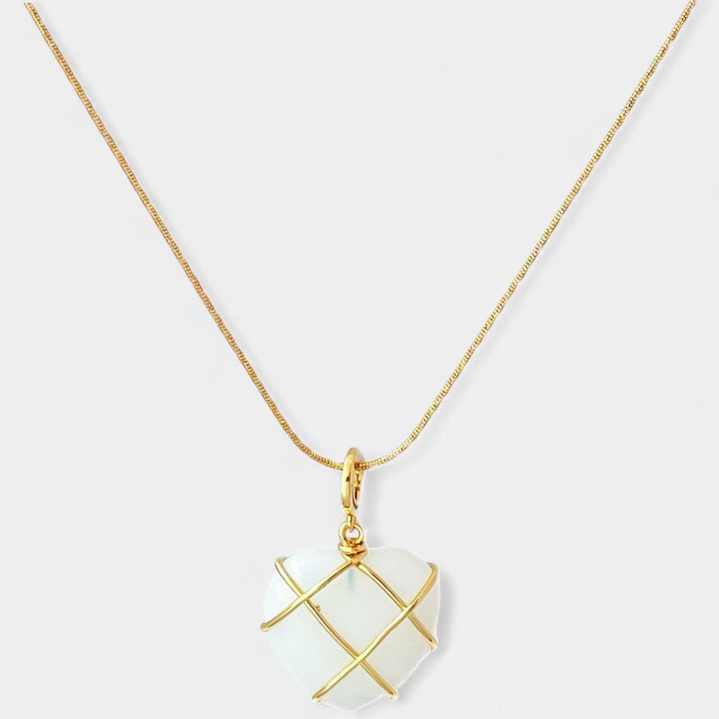 Virelle-Necklace-Virelle Ketting - Cartoon princess love girl moonstone necklace