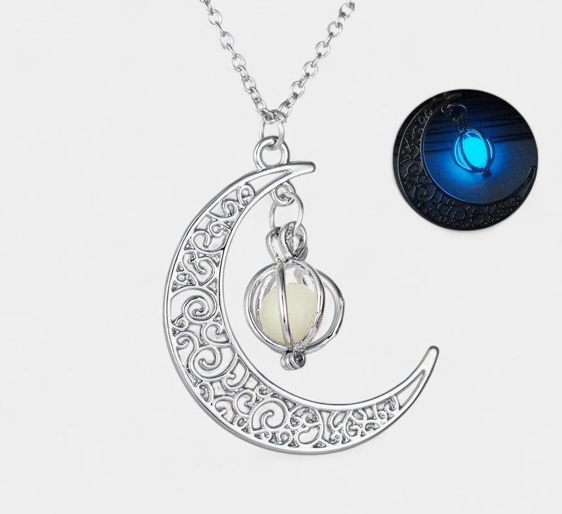 Virelle-Necklace-Virelle ketting - Moon natural glowing stone healing necklace voor vrouwen