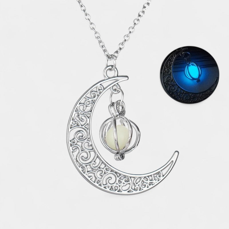 Virelle-Necklace-Virelle ketting - Moon natural glowing stone healing necklace voor vrouwen