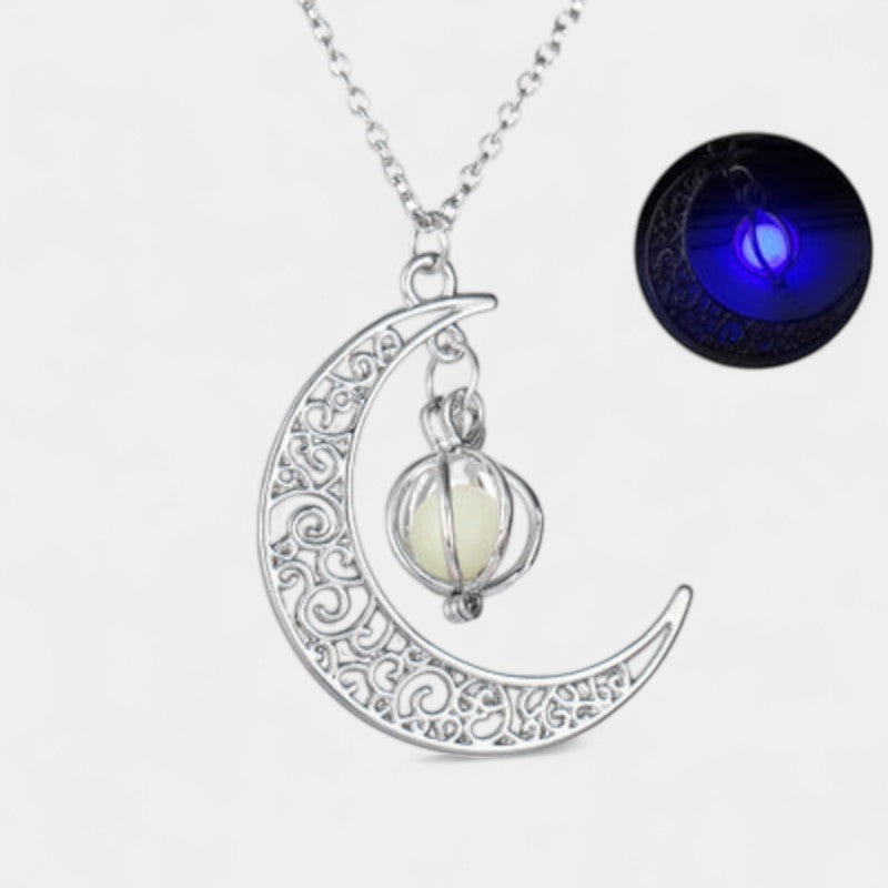Virelle-Necklace-Virelle ketting - Moon natural glowing stone healing necklace voor vrouwen