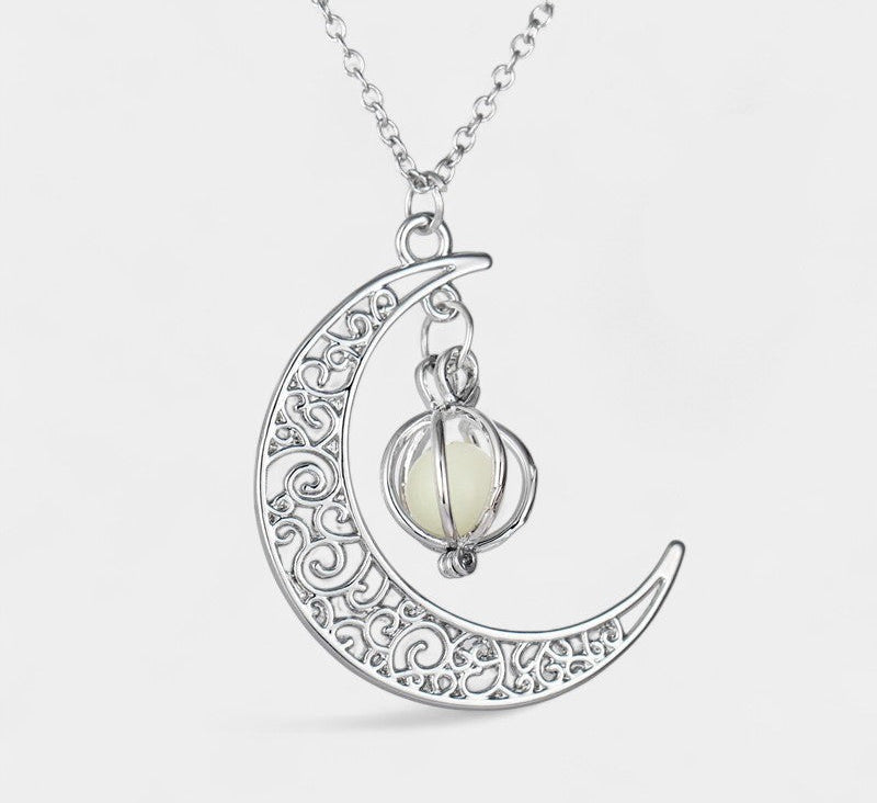 Virelle-Necklace-Virelle ketting - Moon natural glowing stone healing necklace voor vrouwen