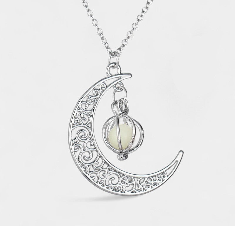 Virelle-Necklace-Virelle ketting - Moon natural glowing stone healing necklace voor vrouwen