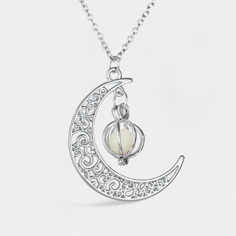 Virelle-Necklace-Virelle ketting - Moon natural glowing stone healing necklace voor vrouwen