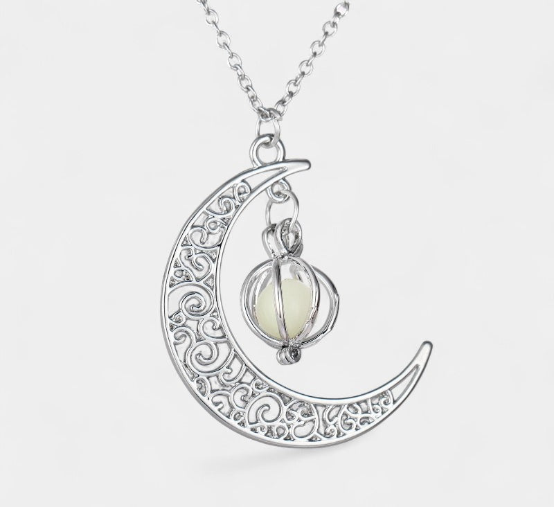Virelle-Necklace-Virelle ketting - Moon natural glowing stone healing necklace voor vrouwen