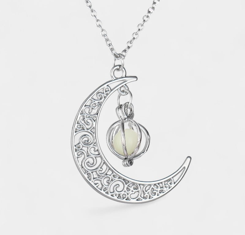 Virelle-Necklace-Virelle ketting - Moon natural glowing stone healing necklace voor vrouwen