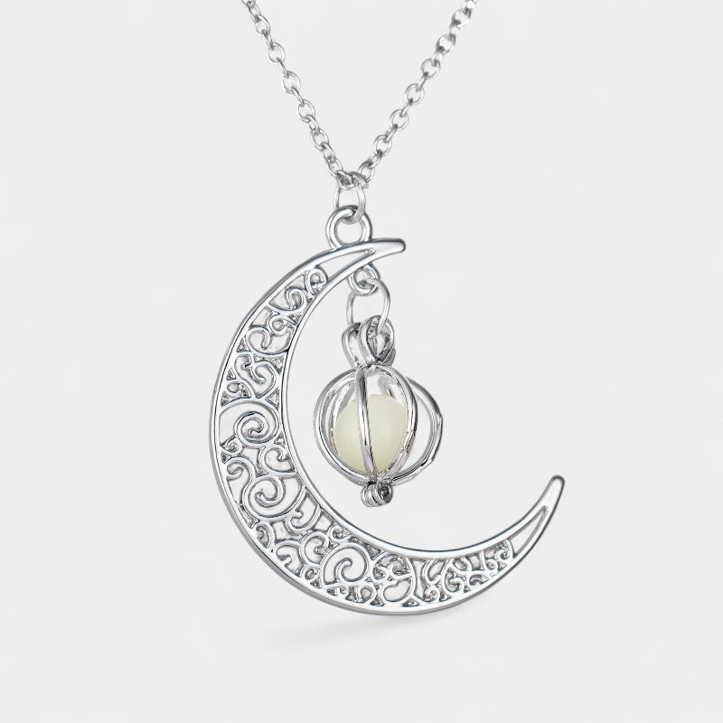 Virelle-Necklace-Virelle ketting - Moon natural glowing stone healing necklace voor vrouwen