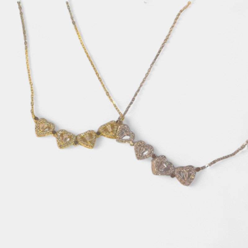 Virelle-Necklace-Virelle Ketting - Vouwhartvormige vierklaverenhanger voor vrouwen
