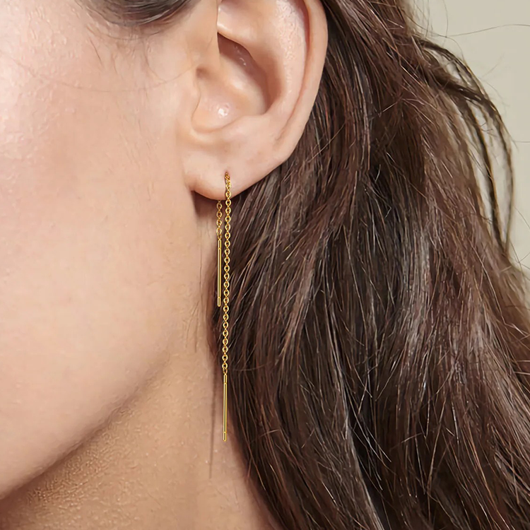 Isla Doortrek Oorbellen Goud - Rosa Jewels