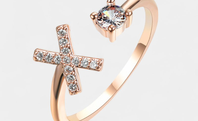 Virelle-Ring-Virelle Ring - Initial letter ring fashion met zirconia