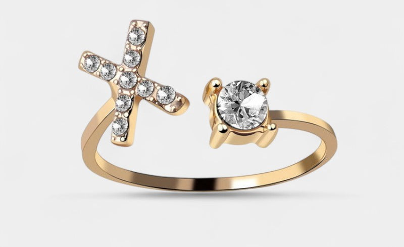 Virelle-Ring-Virelle Ring - Initial letter ring fashion met zirconia