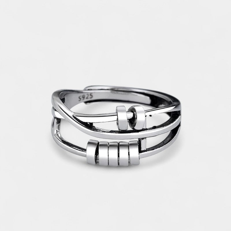 Virelle-Ring-Virelle Ring - Verstelbare industriële ontwerp zilveren ring