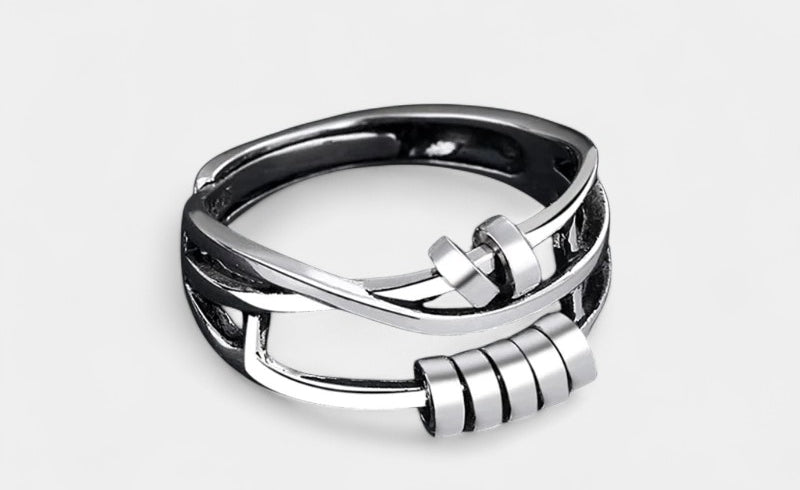 Virelle-Ring-Virelle Ring - Verstelbare industriële ontwerp zilveren ring