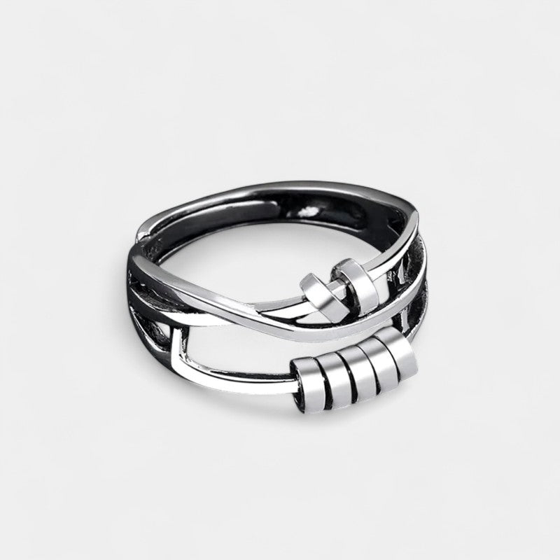 Virelle-Ring-Virelle Ring - Verstelbare industriële ontwerp zilveren ring