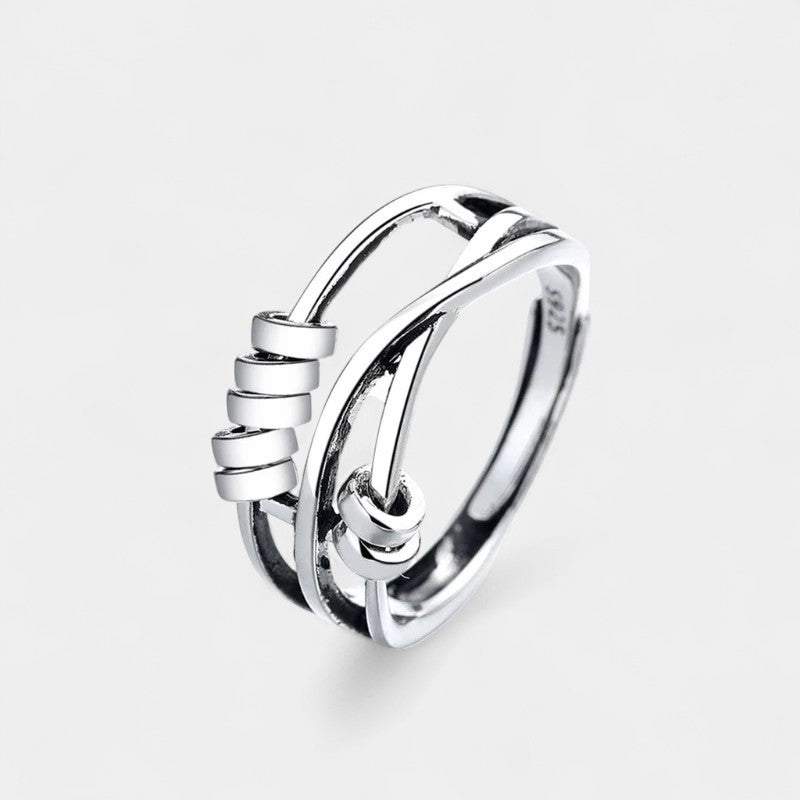 Virelle-Ring-Virelle Ring - Verstelbare industriële ontwerp zilveren ring