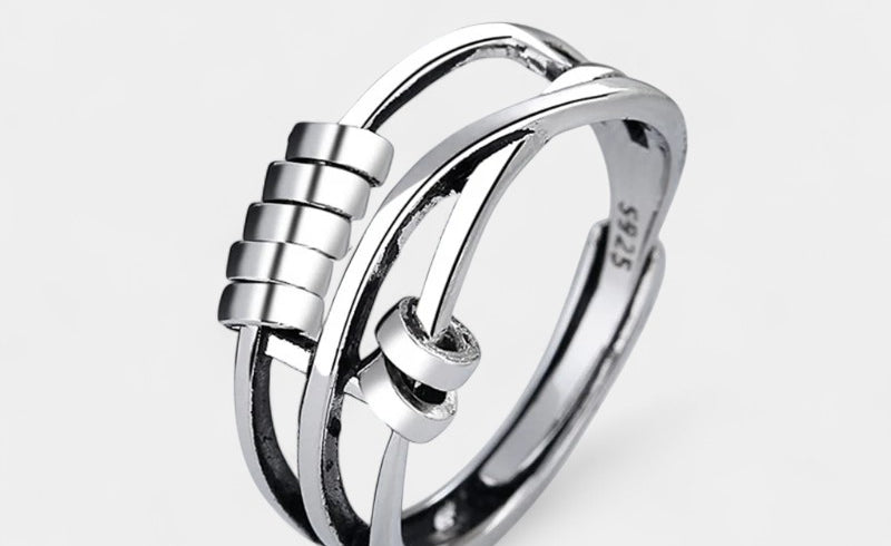 Virelle-Ring-Virelle Ring - Verstelbare industriële ontwerp zilveren ring