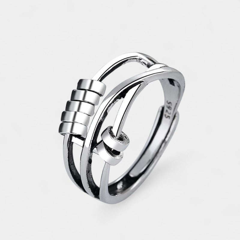 Virelle-Ring-Virelle Ring - Verstelbare industriële ontwerp zilveren ring