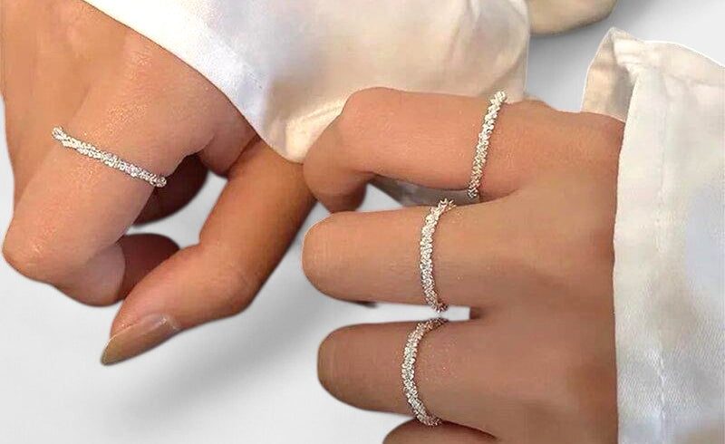 Virelle-Ring-Virelle ring - Prachtige crystal pave band rings voor elke gelegenheid