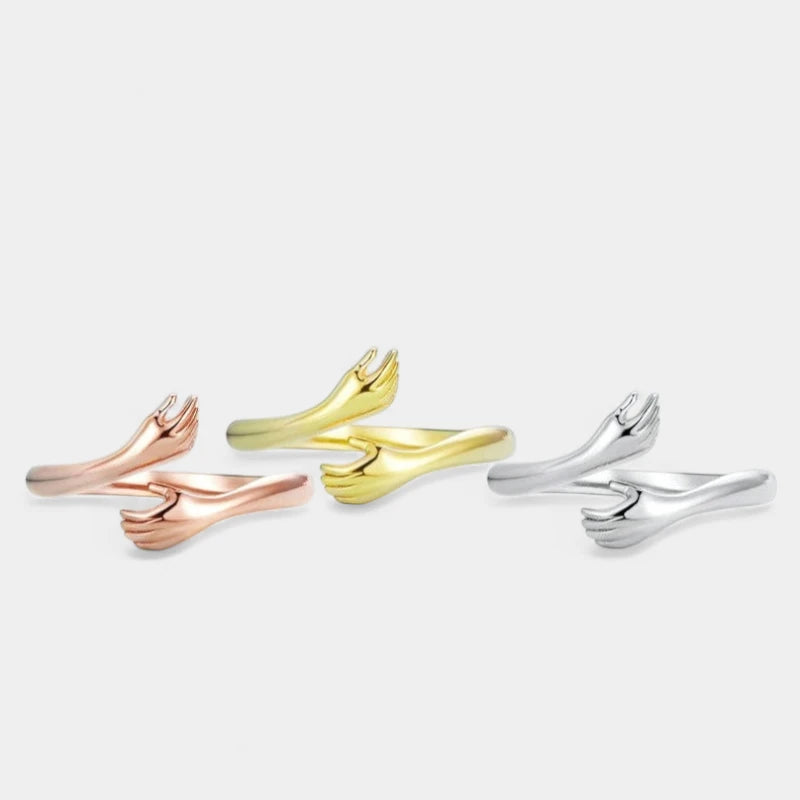 Virelle-Ringen-Virelle | Liefdes Omhelzing Ring – Sterling Zilver, Open Ontwerp, Symboliek van Liefde