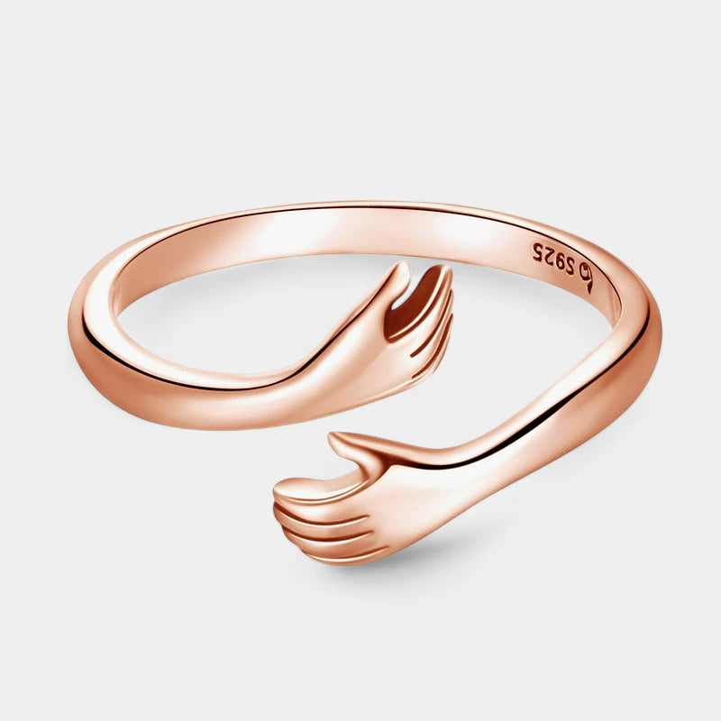 Virelle-Ringen-Virelle | Liefdes Omhelzing Ring – Sterling Zilver, Open Ontwerp, Symboliek van Liefde