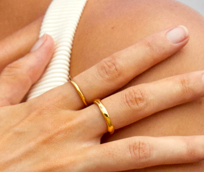 Virelle-Ringenset-Virelle | Dames ringenset – stapelbaar ontwerp, meerlaagige set