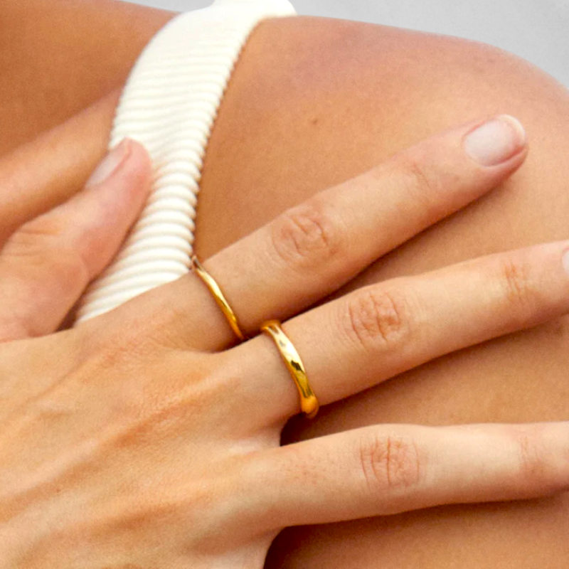 Virelle-Ringenset-Virelle | Dames ringenset – stapelbaar ontwerp, meerlaagige set