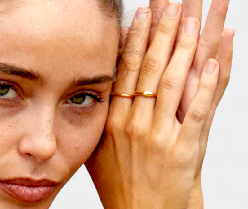 Virelle-Ringenset-Virelle | Dames ringenset – stapelbaar ontwerp, meerlaagige set