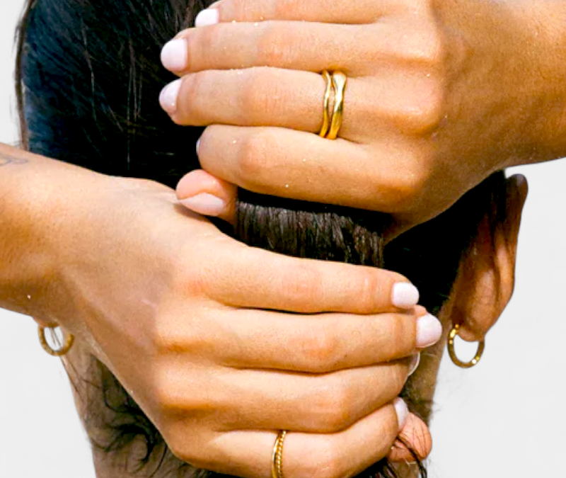 Virelle-Ringenset-Virelle | Dames ringenset – stapelbaar ontwerp, meerlaagige set