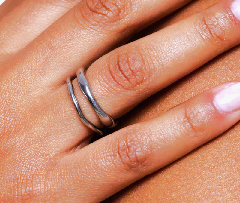 Virelle-Ringenset-Virelle | Dames ringenset – stapelbaar ontwerp, meerlaagige set