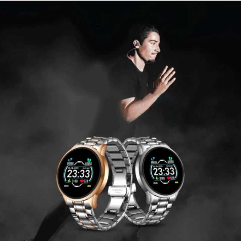 Virelle-Smartwatch Classic-Virelle | Heren Smartwatch – Ronde Digitale Display, Roestvrijstalen Band, Activiteitstracker