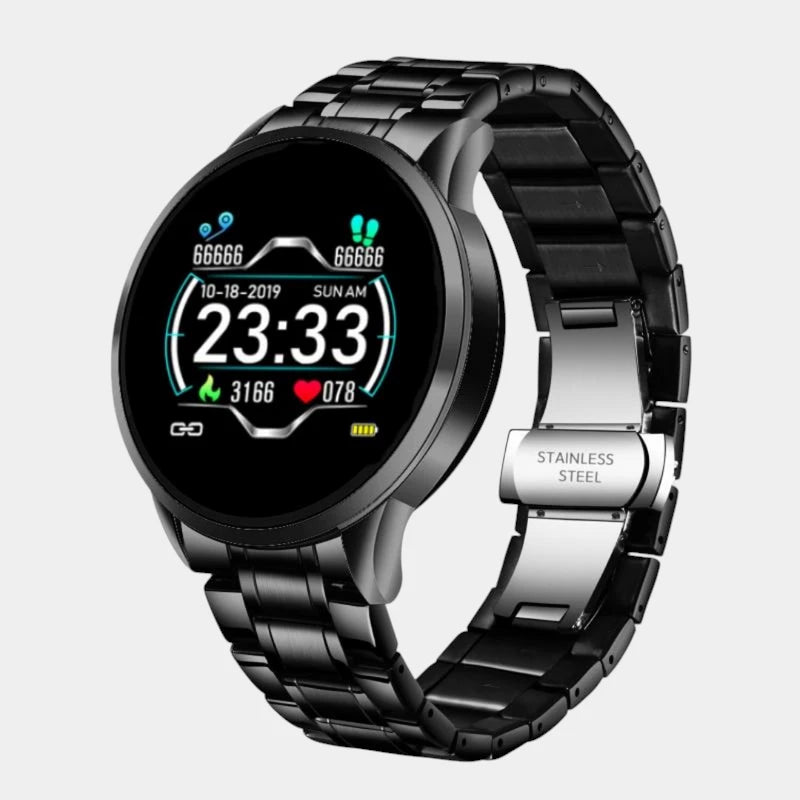Virelle-Smartwatch Classic-Virelle | Heren Smartwatch – Ronde Digitale Display, Roestvrijstalen Band, Activiteitstracker