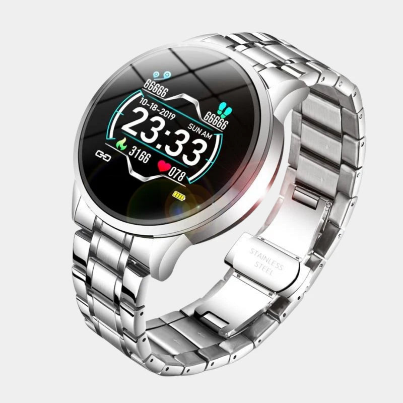 Virelle-Smartwatch Classic-Virelle | Heren Smartwatch – Ronde Digitale Display, Roestvrijstalen Band, Activiteitstracker