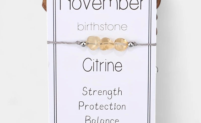 Virelle-Virelle | Dames Armband – Geboortesteen Kralenkoord, 12 Maanden Met Wenskaart