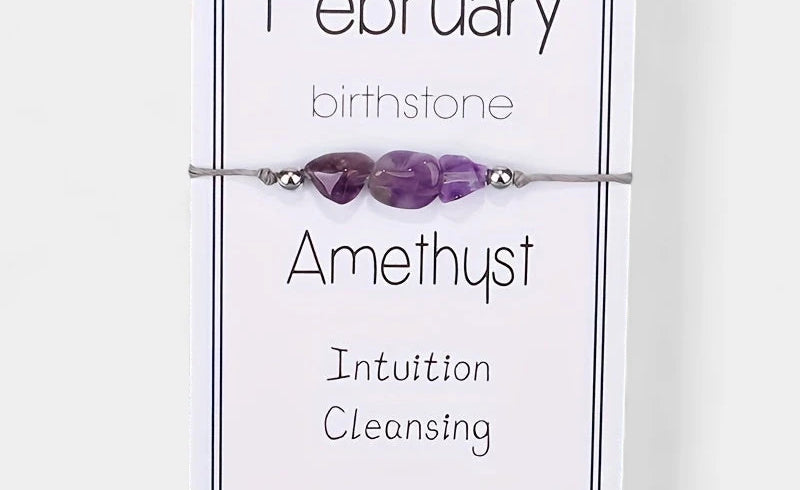 Virelle-Virelle | Dames Armband – Geboortesteen Kralenkoord, 12 Maanden Met Wenskaart