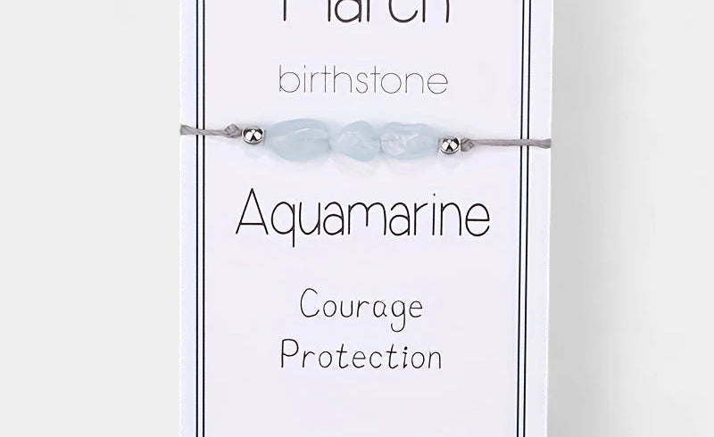 Virelle-Virelle | Dames Armband – Geboortesteen Kralenkoord, 12 Maanden Met Wenskaart